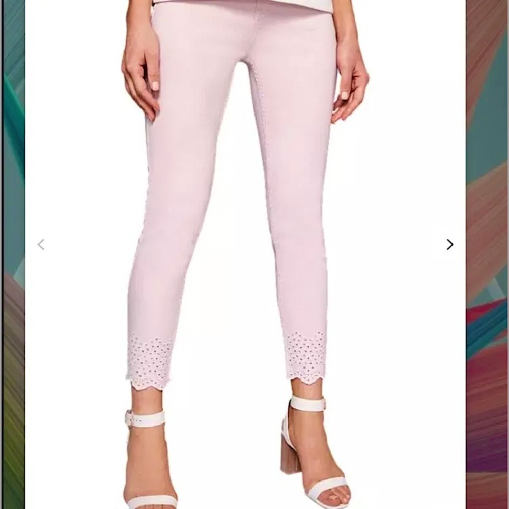 Ted Baker Embroidered pink Skinny Jeans